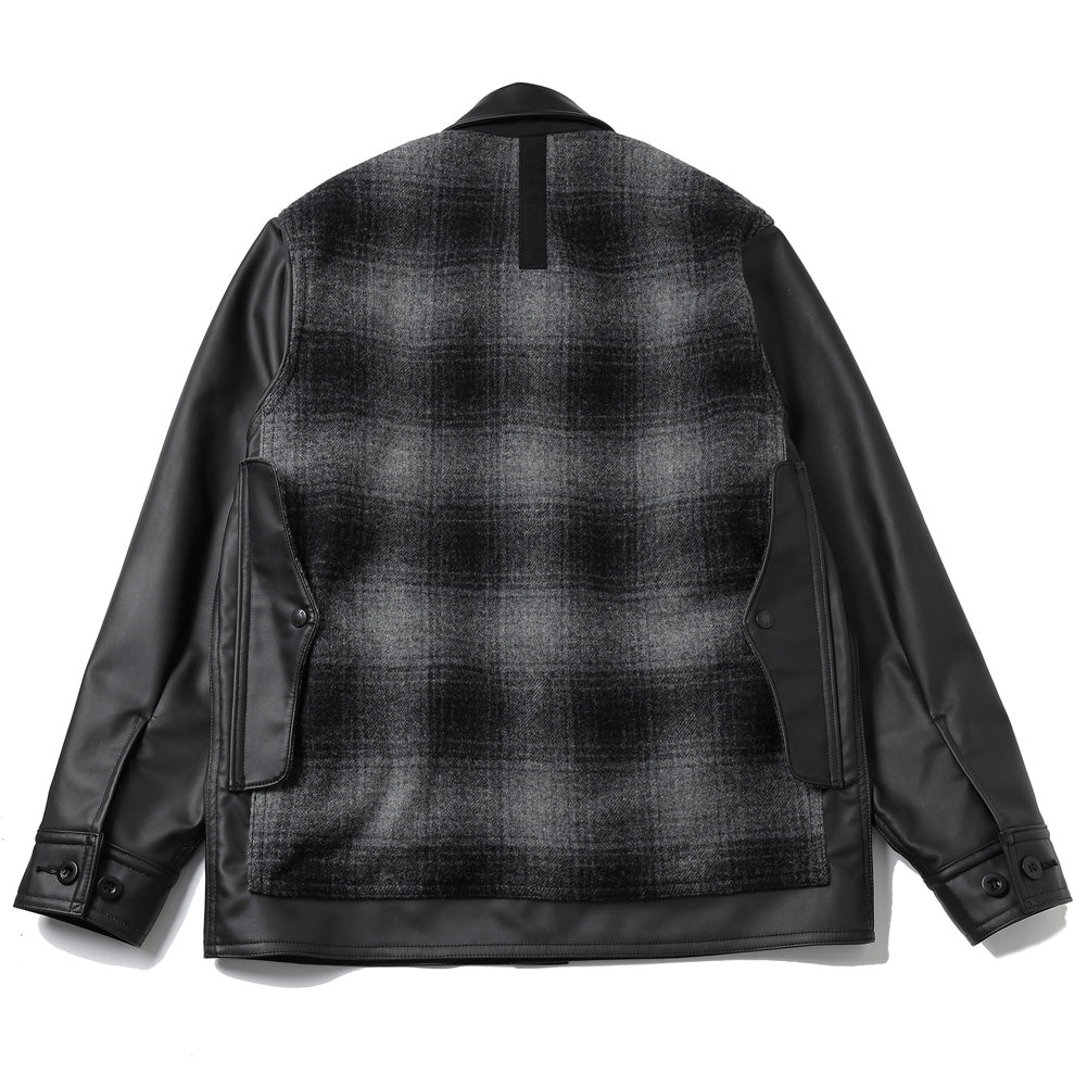 合成皮革(ポリウレタン樹脂)×ウールモッサーチェック FILSON Wネーム J020