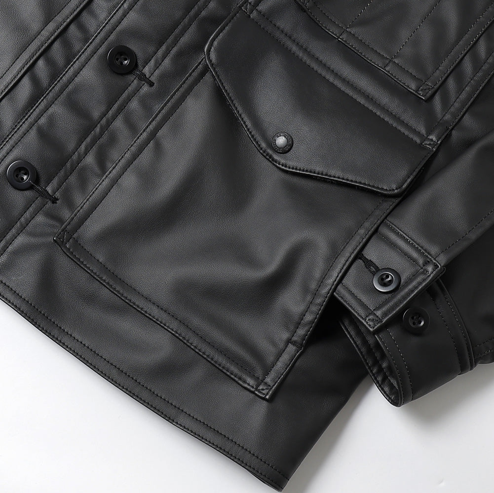 Synthetic leather (polyurethane resin) x wool mosser check FILSON W name J020