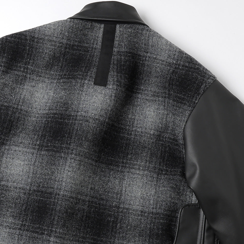 Synthetic leather (polyurethane resin) x wool mosser check FILSON W name J020