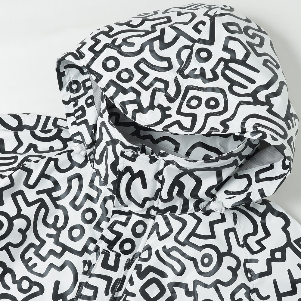 ナイロンタフタラミネートプリント Keith Haring J016