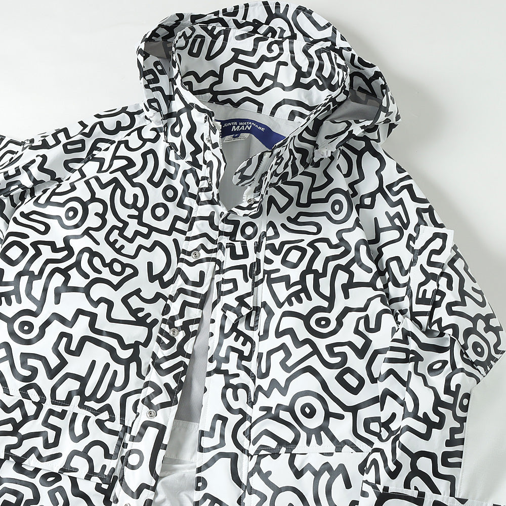 ナイロンタフタラミネートプリント Keith Haring J016