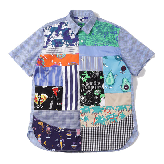 Cotton check x multi-material MIX LOUSY LIVIN W name