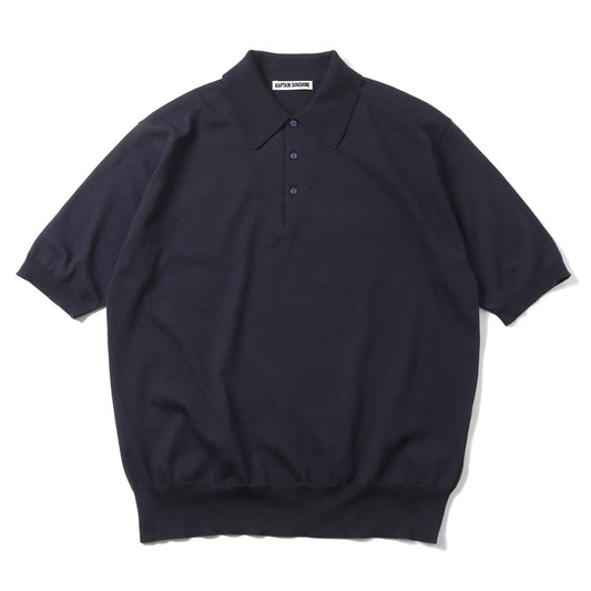 Cotton knit polo shirt