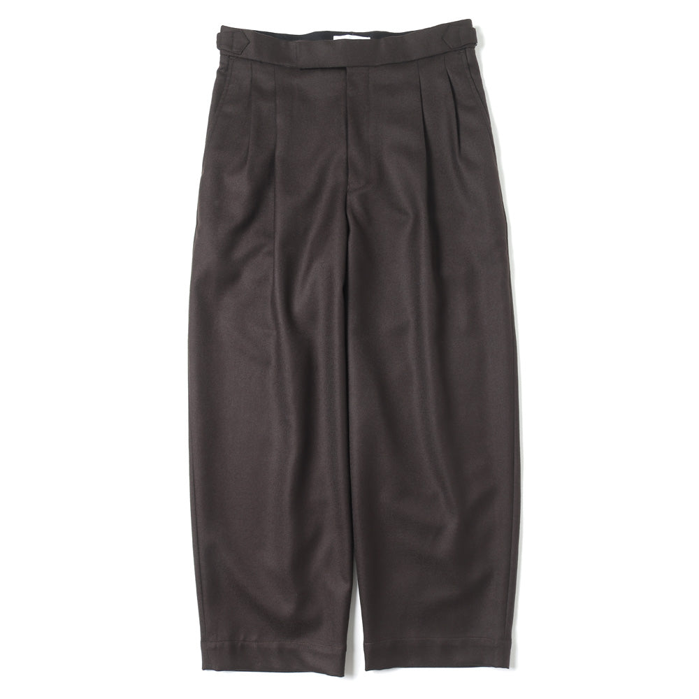 OFFICER PANTS 2TUCK WIDE WOOL SOFT SERGE