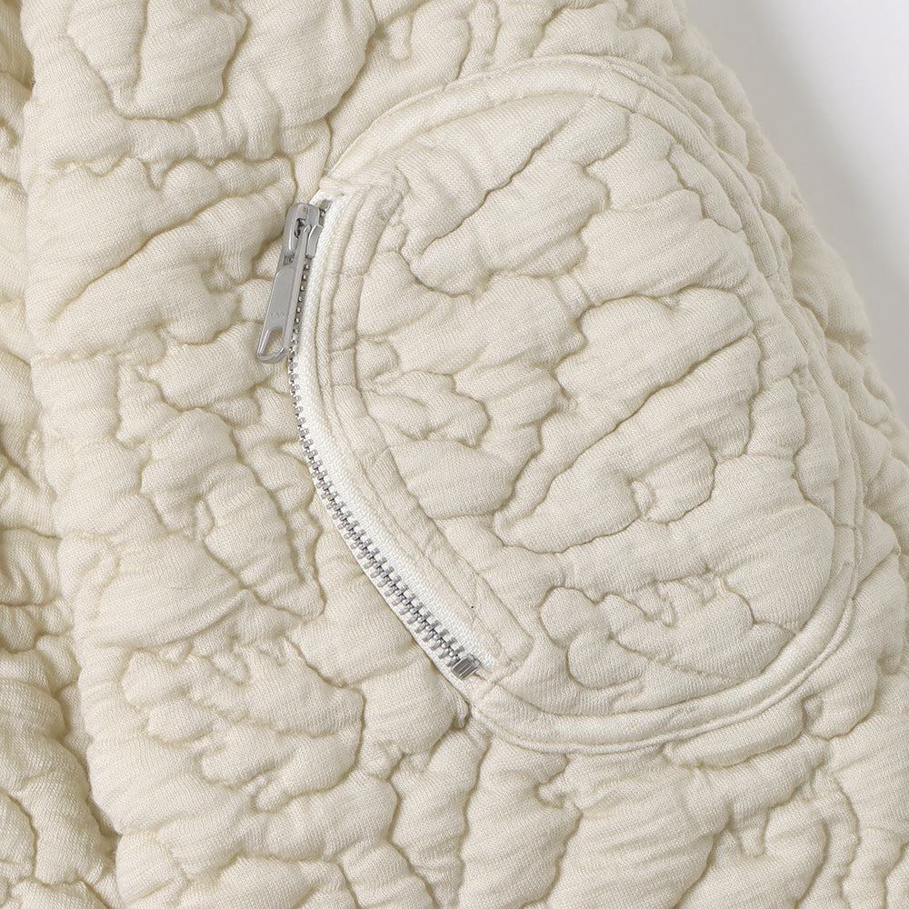 Leaves Quilted Jacquard Jacket
