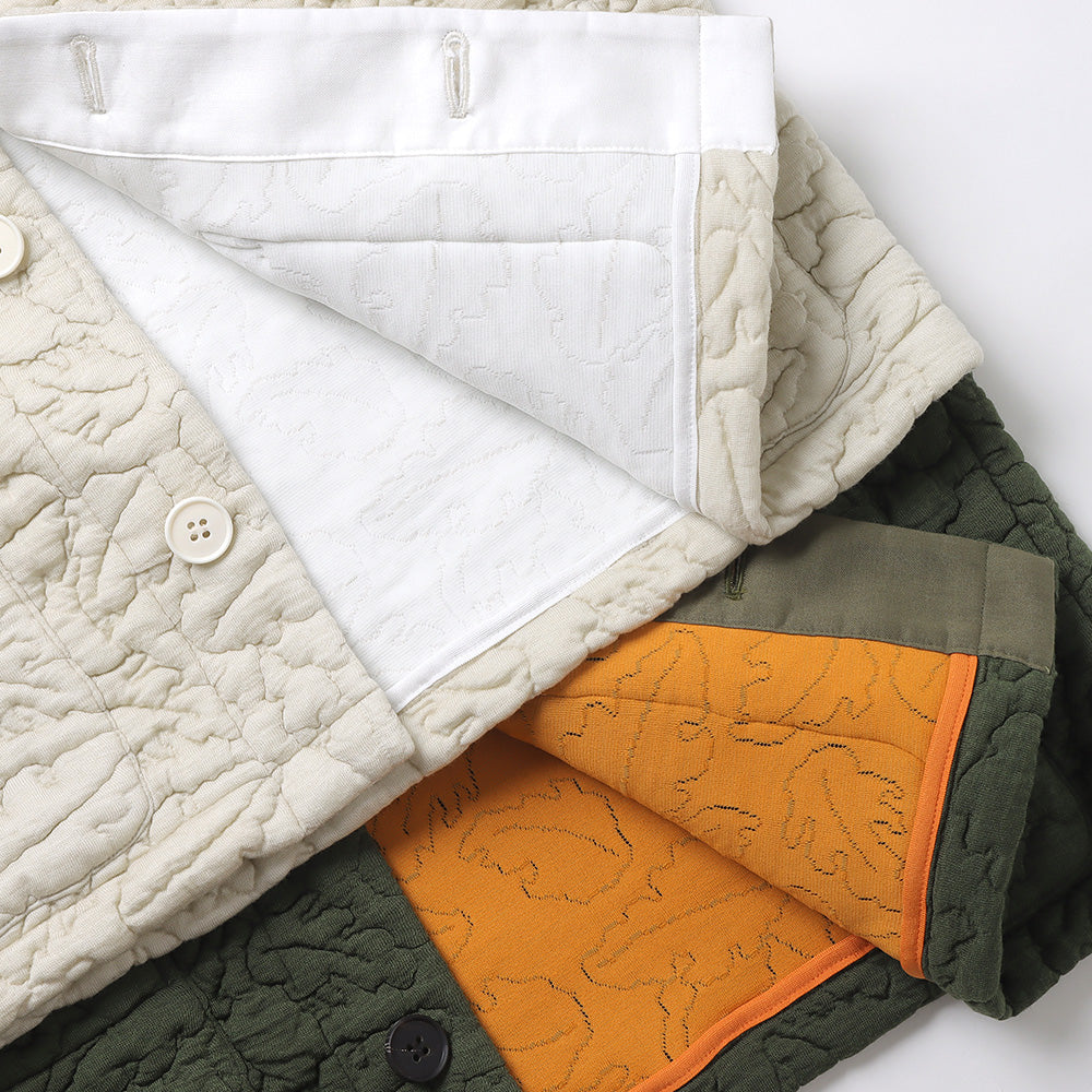 Leaves Quilted Jacquard Vest