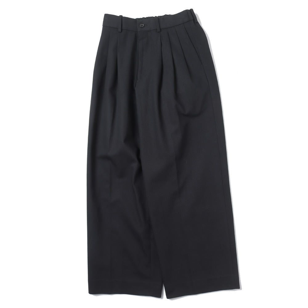 TRIPLE PLEATED WIDE TROUSERS ORGANIC COTTON SURVIVAL CLOTH