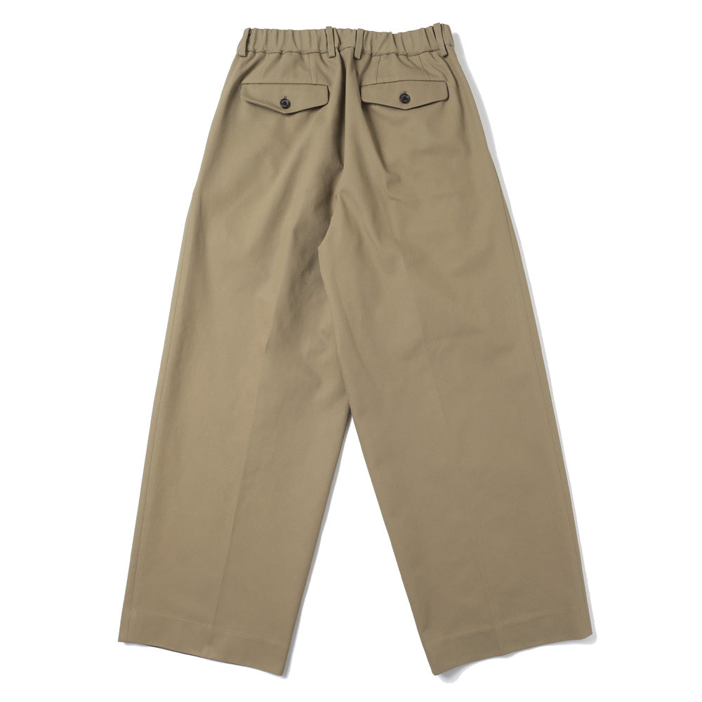 TRIPLE PLEATED WIDE TROUSERS ORGANIC COTTON SURVIVAL CLOTH