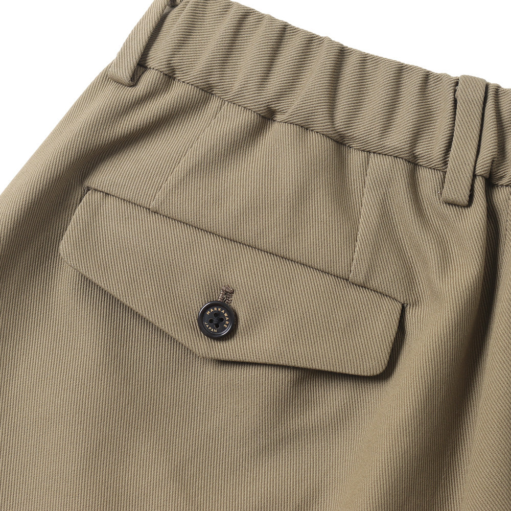 TRIPLE PLEATED WIDE TROUSERS ORGANIC COTTON SURVIVAL CLOTH