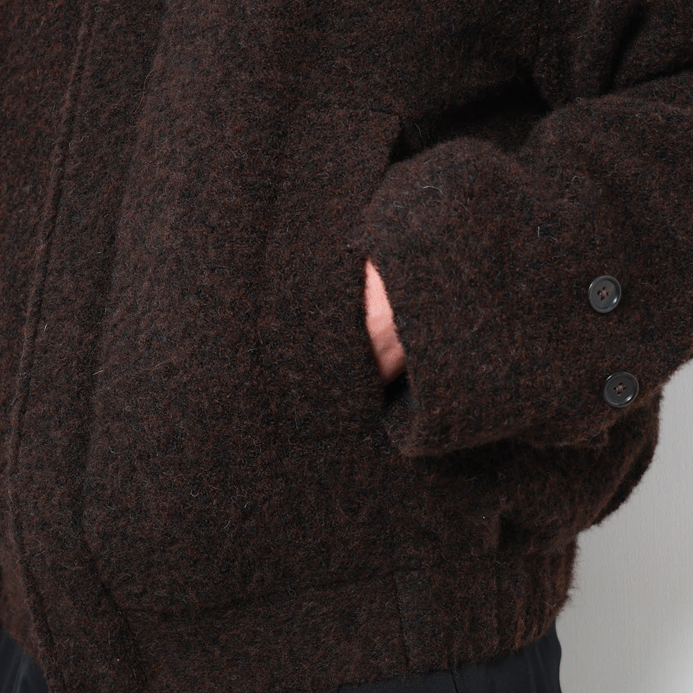 FLYING MAN JACKET ALPACA LOOP TWEED