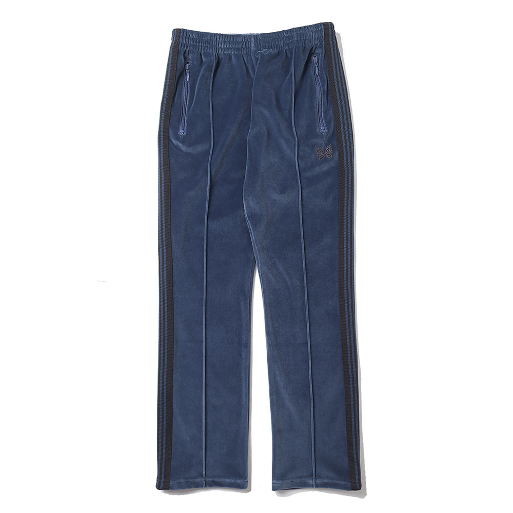 NEEDLES Narrow Track Pant VELOUR– NAVY