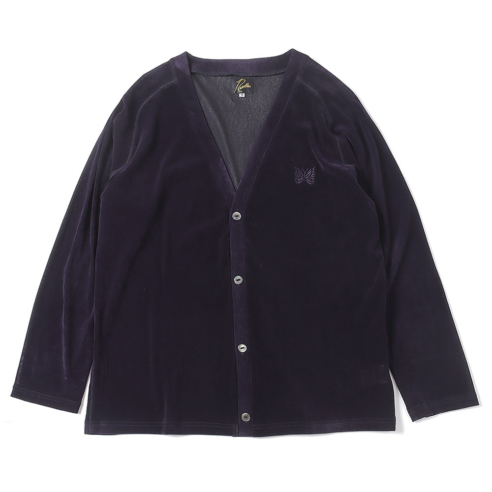 V Neck Cardigan - Nylon Mesh / Flocky Printed