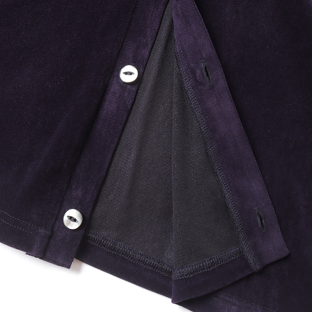 V Neck Cardigan - Nylon Mesh / Flocky Printed