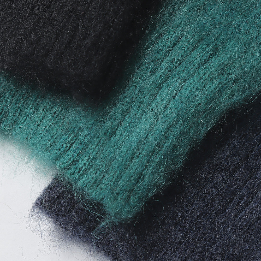 Zipped Mohair Cardigan - Solid