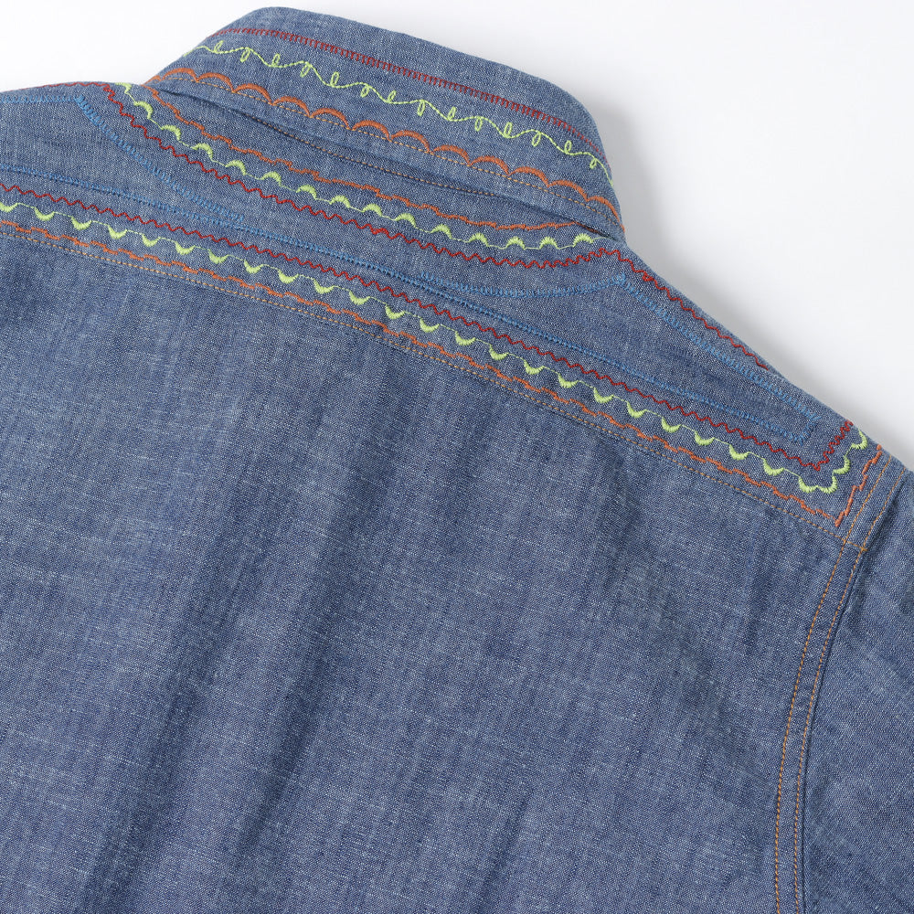 Work Shirt - Cotton Chambray / India Emb.