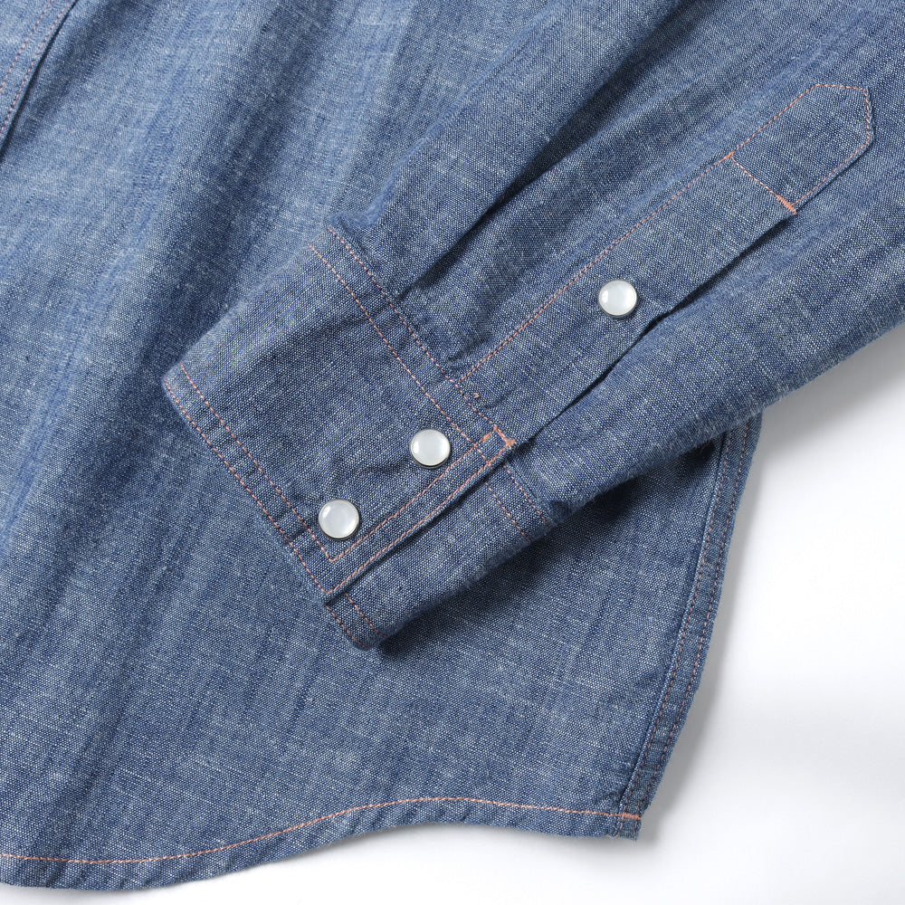 Western Shirt - Cotton Chambray / India Emb.