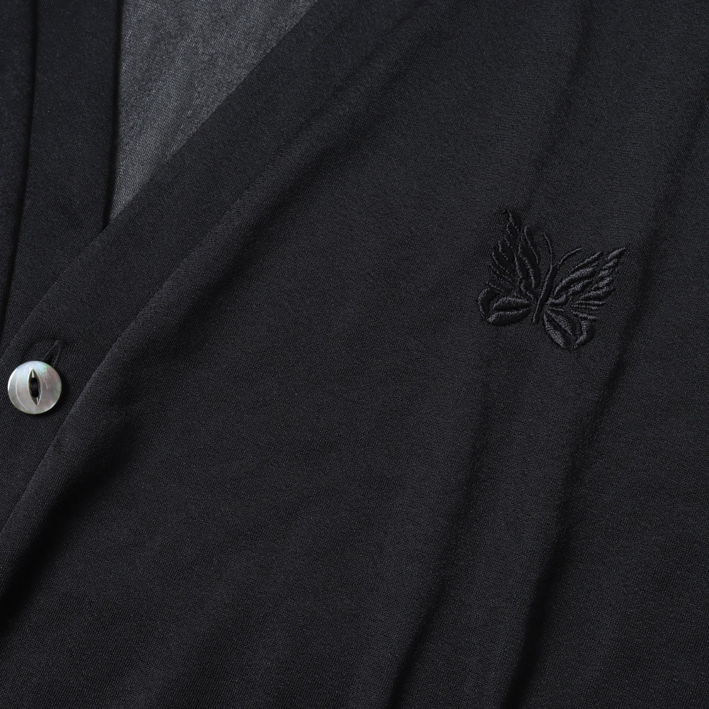 V Neck Cardigan - Poly Tricot Chiffon