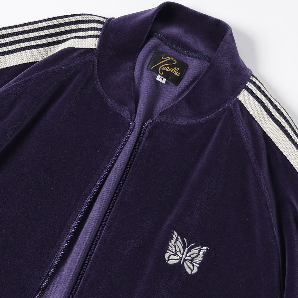 Rib Collar Track Jacket - C/PE Velour