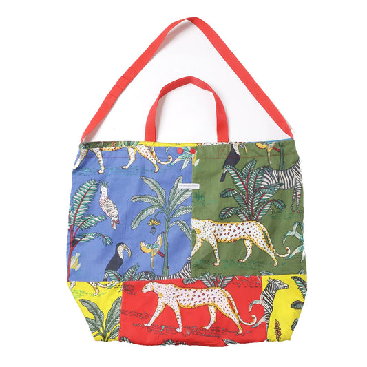 Carry All Tote Multi Color Animal Print Patchwork