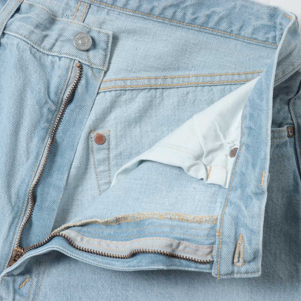 5P Zipper Front Denim Pants(INDIGO ICE WASH)