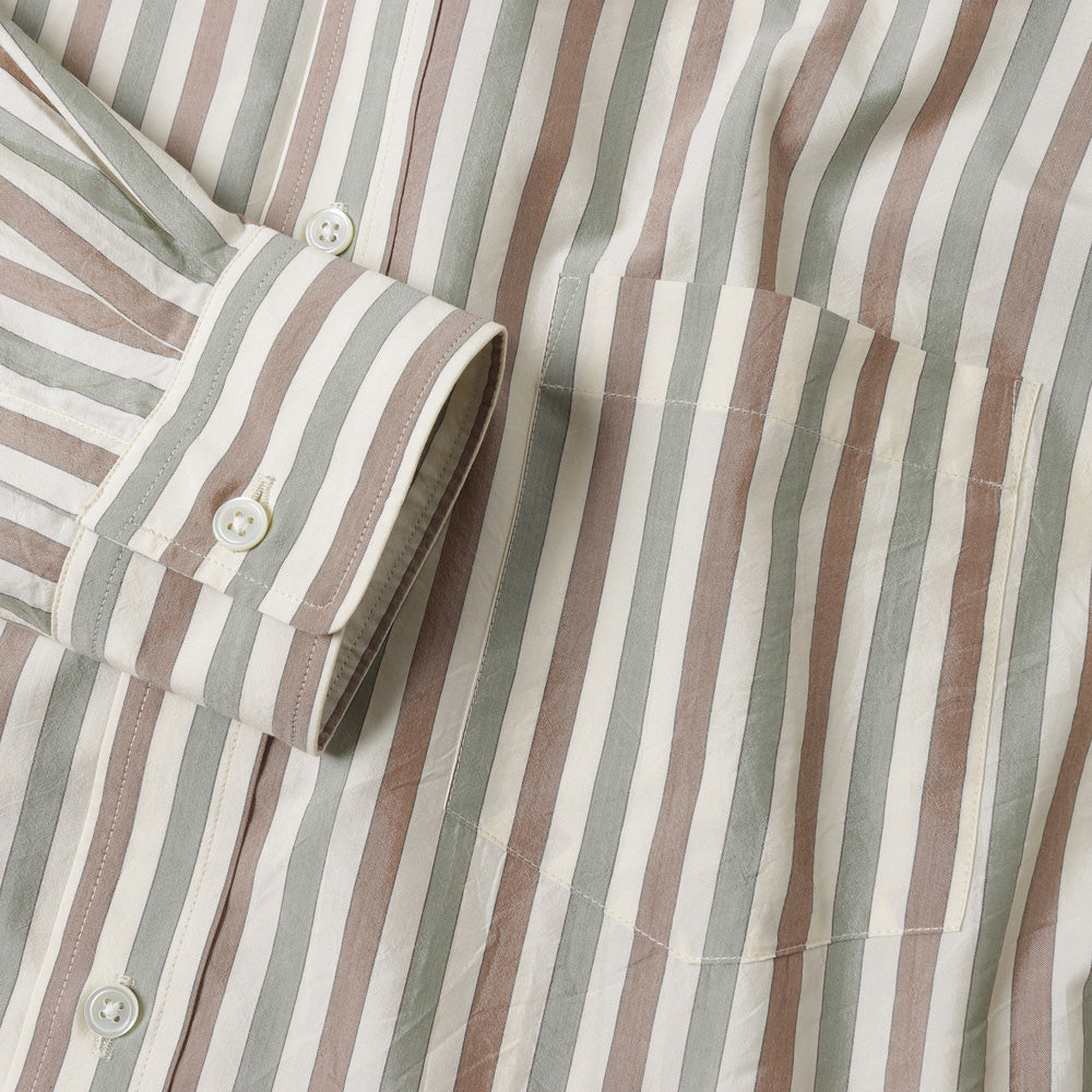 Cotton Silk Stripe Shirt