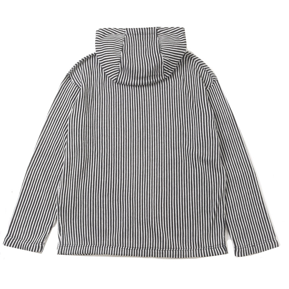 Cotton polyester jersey stripe x polyester urethane suede T008