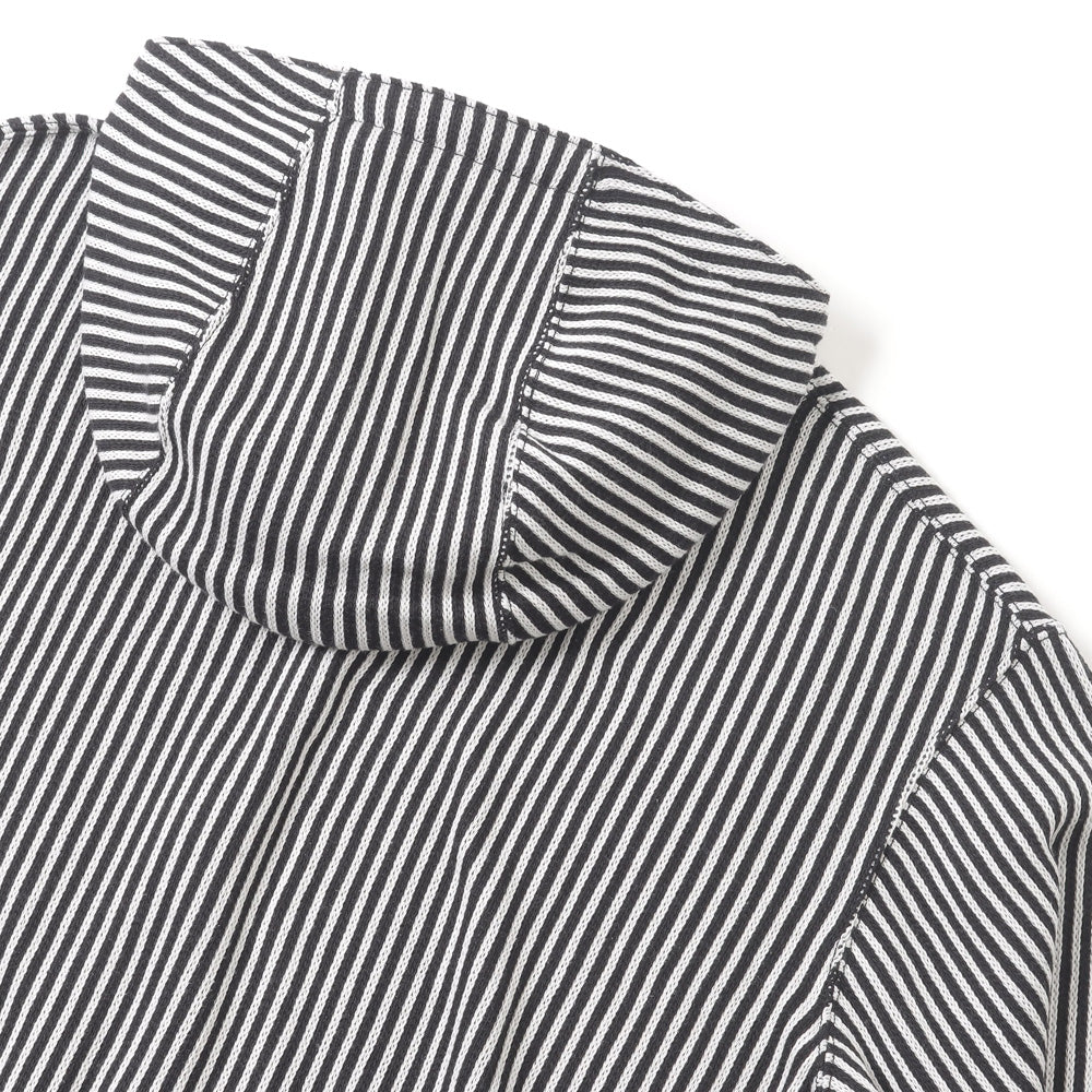 Cotton polyester jersey stripe x polyester urethane suede T008