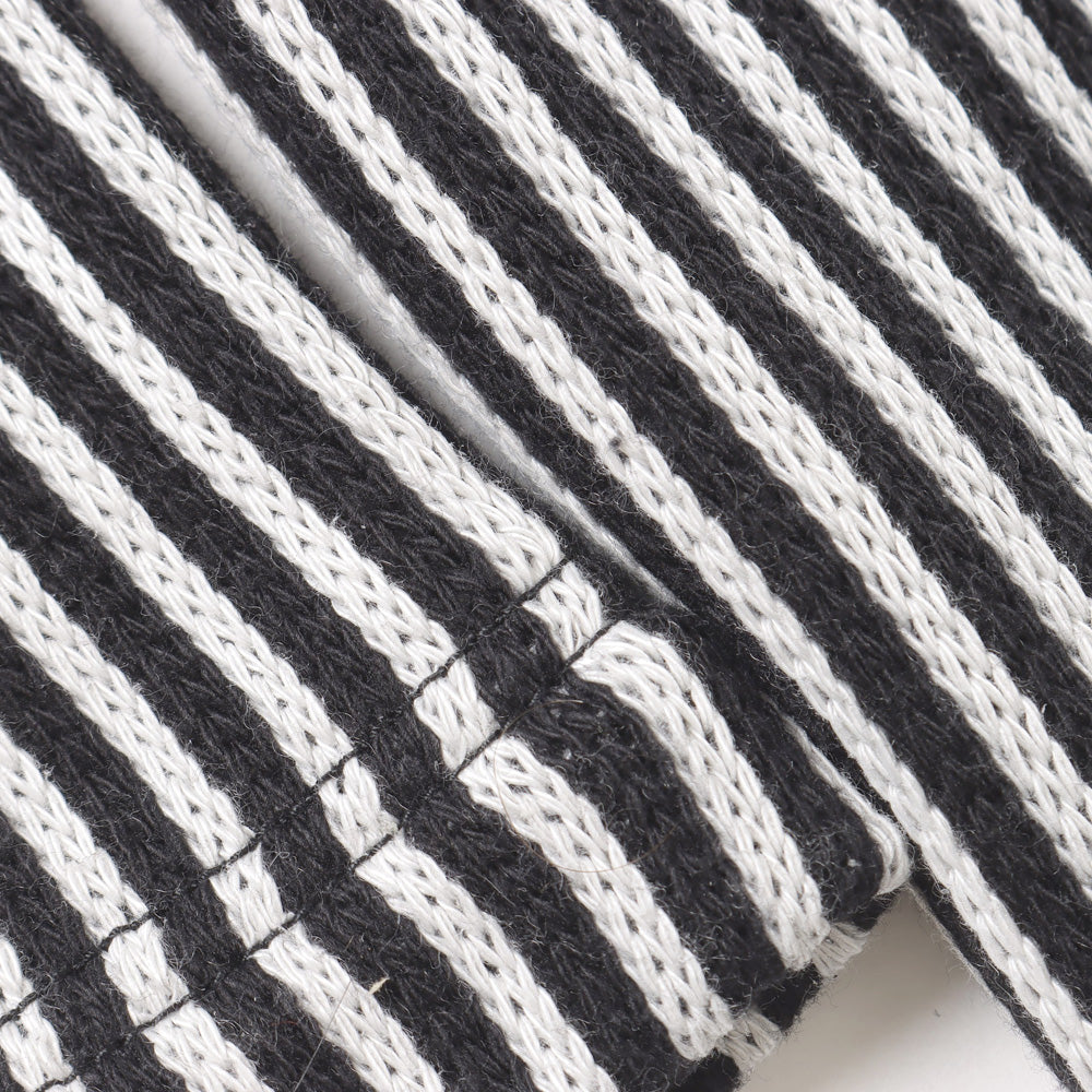 Cotton polyester jersey stripe x polyester urethane suede T008