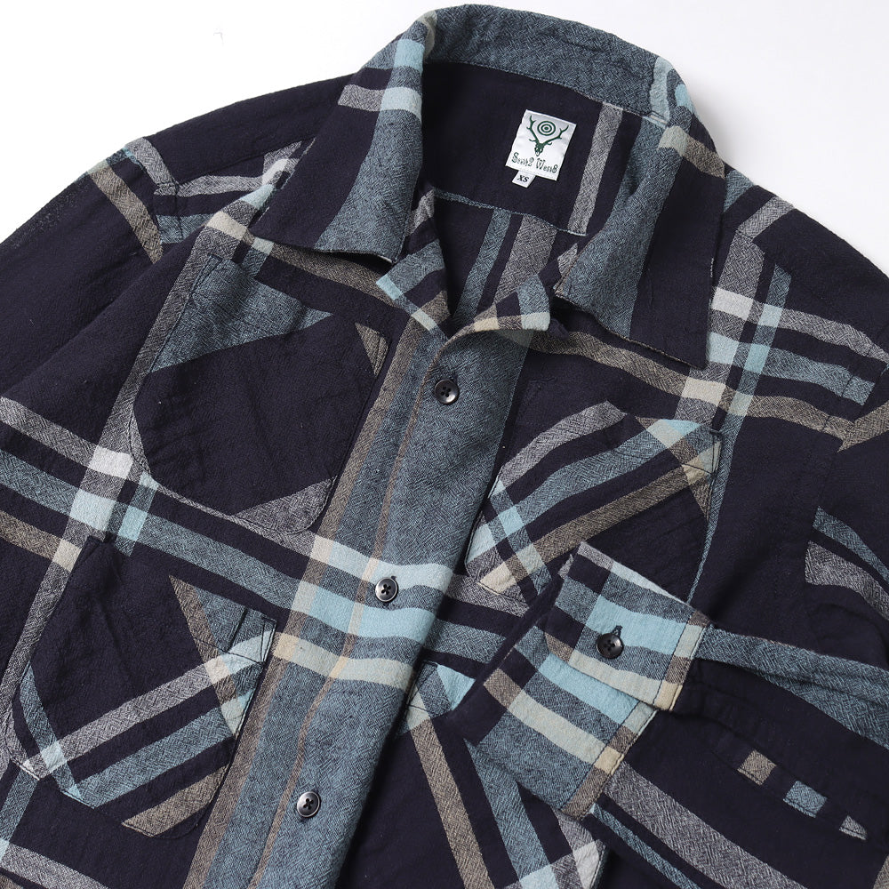 6 Pocket Shirt - Cotton Boiled Cloth / Big Plaid