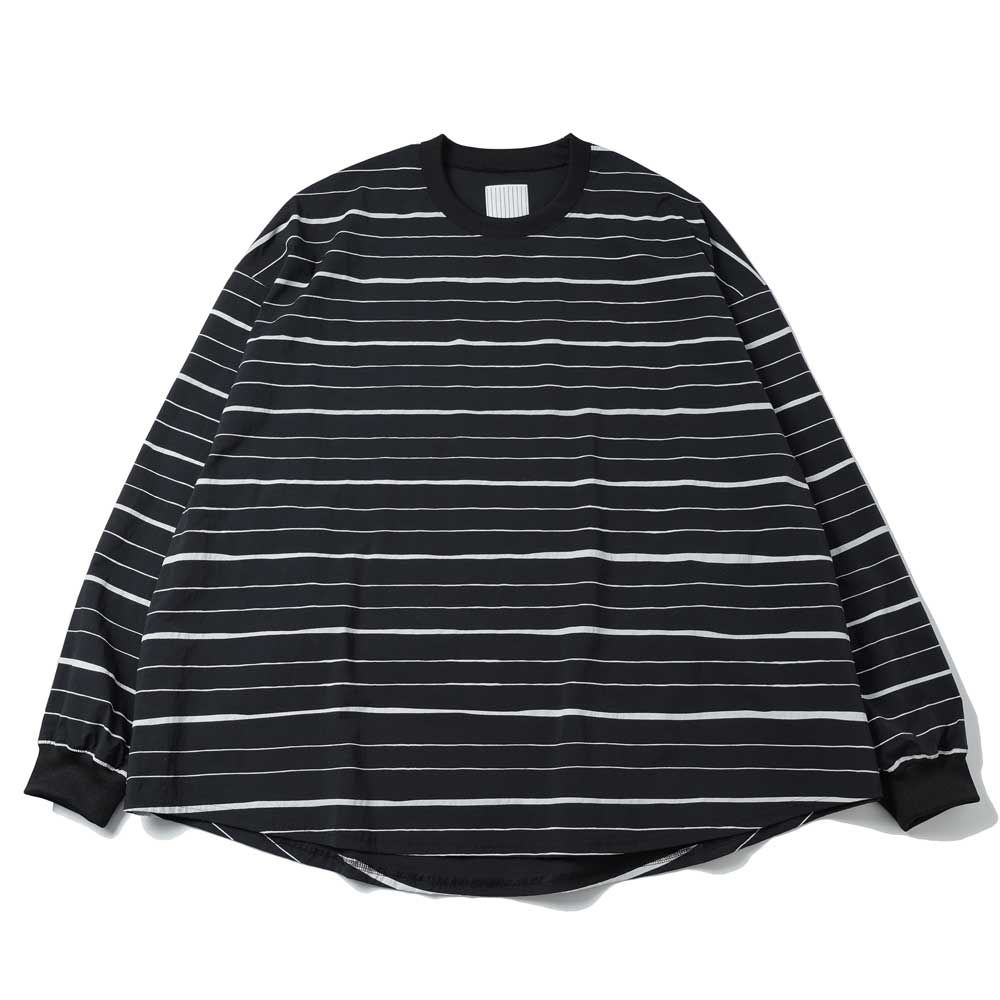 SUPER BIG MIX STRIPE LS NYLON TEE