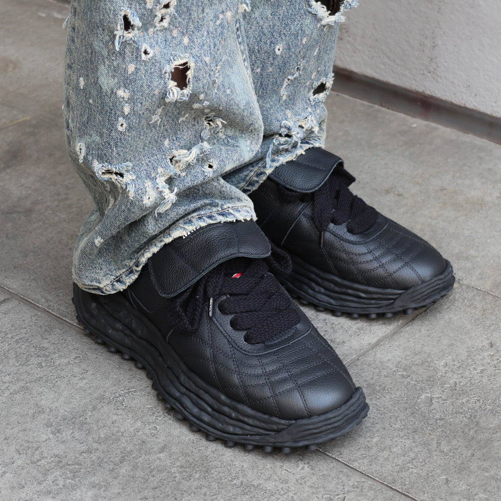 (SCOTT) OG Sole Leather Low-top Sneaker BLACKxBLACK