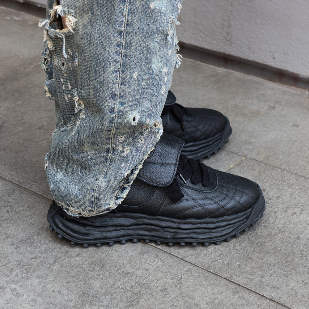 (SCOTT) OG Sole Leather Low-top Sneaker BLACKxBLACK