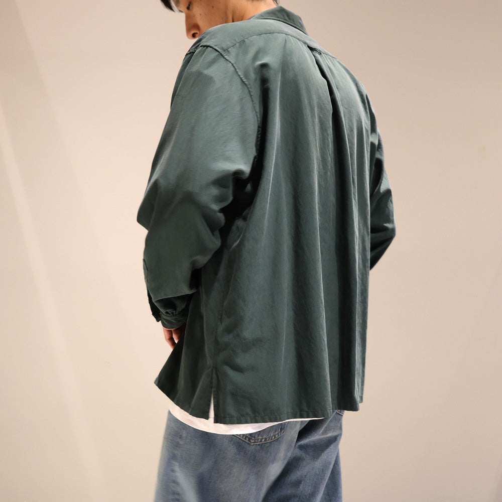 Silk Cotton Open Collar L/S Shirt