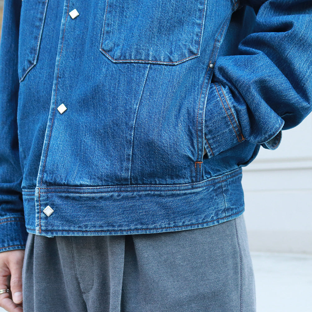 SHORT HORN JACKET - 11oz Monroe Denim - - Vintage Wash -