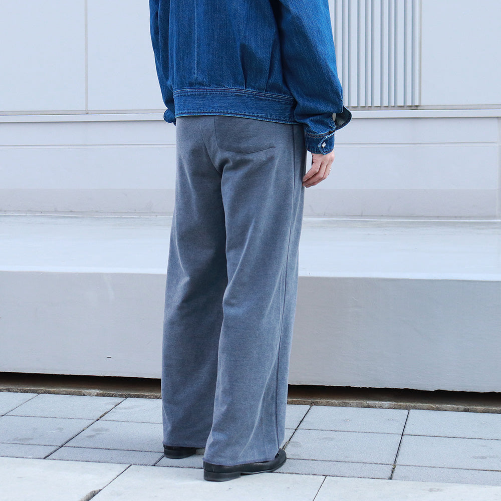 PIQUE TUCK EASY PANTS - Stone Wash -