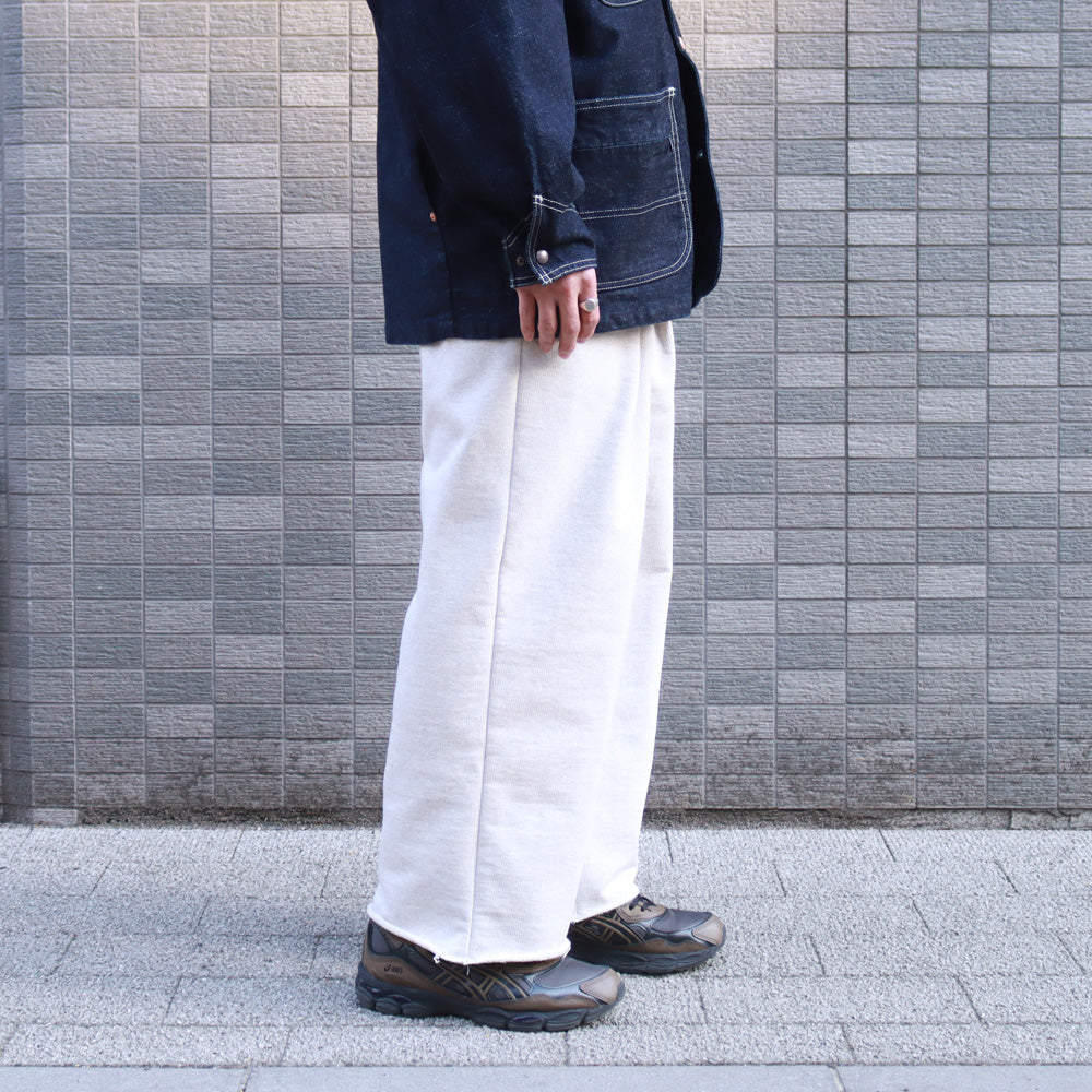 RIB TUCK BAGGY PANTS - French Terry -