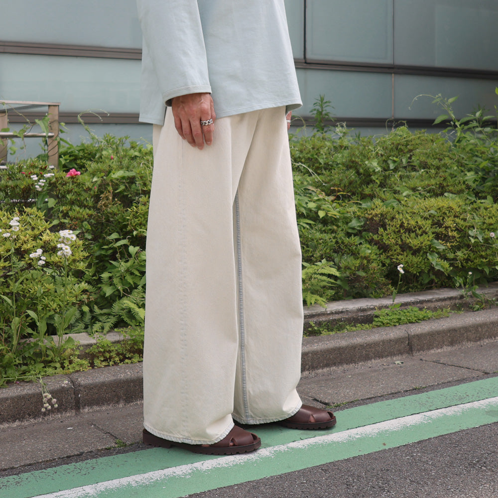 Ice Wash W-Velt Denim Pants