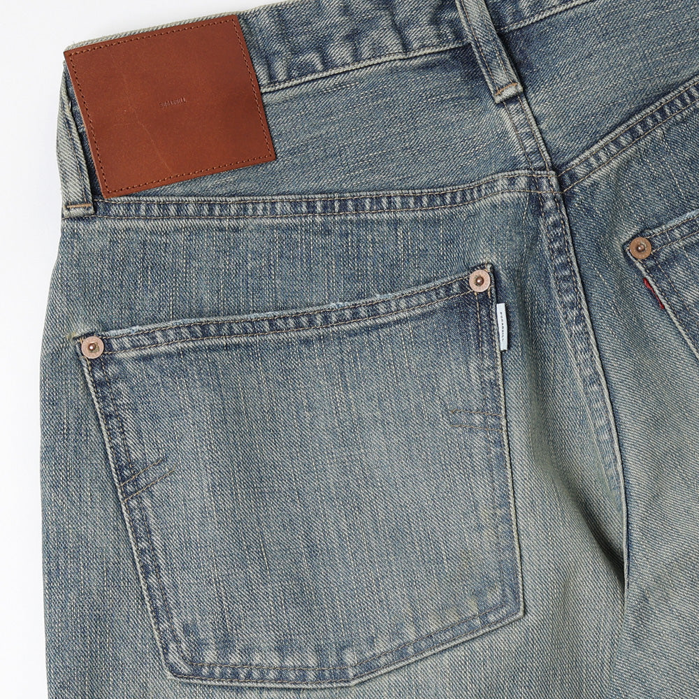 DAMAGED MODERN DENIM PANTS WIDE CUT