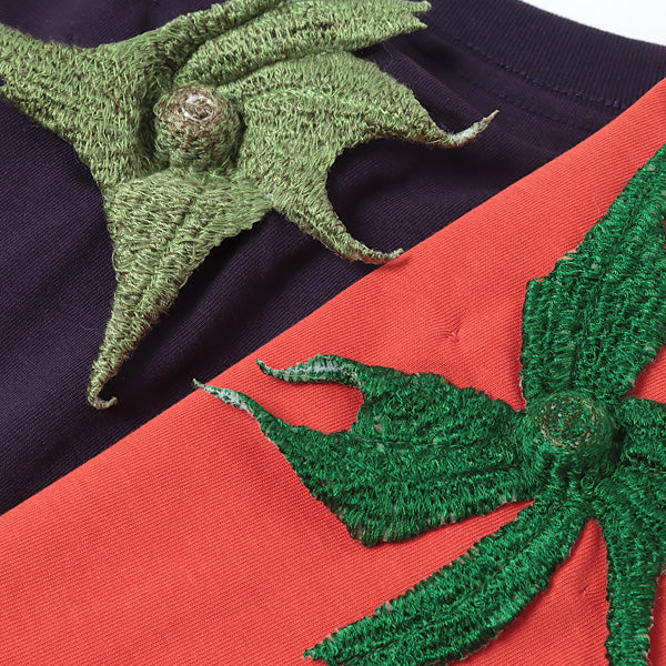 VEGETABLE STEM EMBROIDERY T-SHIRT