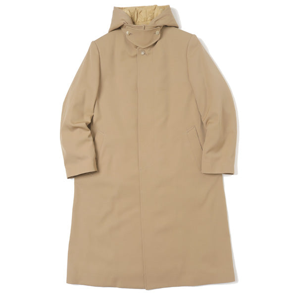 LIGHT WOOL MAX GABARDINE HOODED LINER COAT