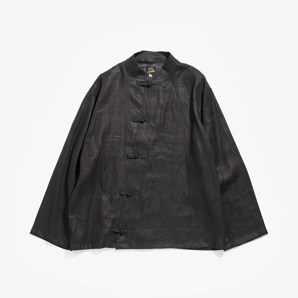 China Shirt - Linen Cloth / Ink Dye