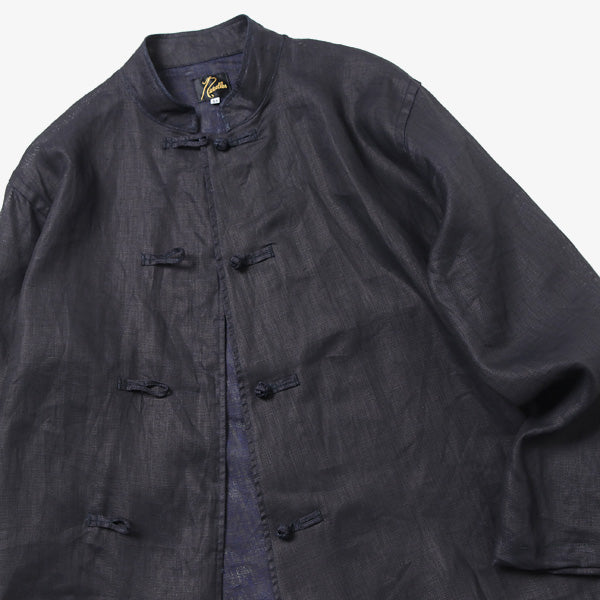 China Shirt - Linen Cloth / Ink Dye