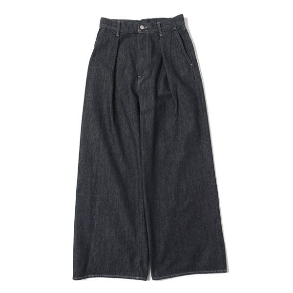 Colorfast Denim Two Tuck Wide Pants (GL221-40140B) | Graphpaper 