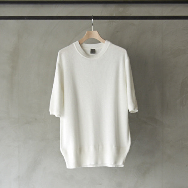 CREW NECK RIB KNIT S/S