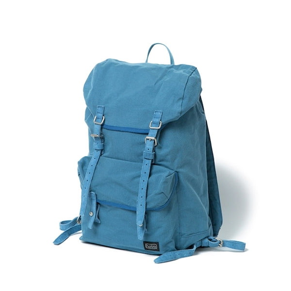Nylon Cotton Oxford Backpack 29L with Cow Suede Le