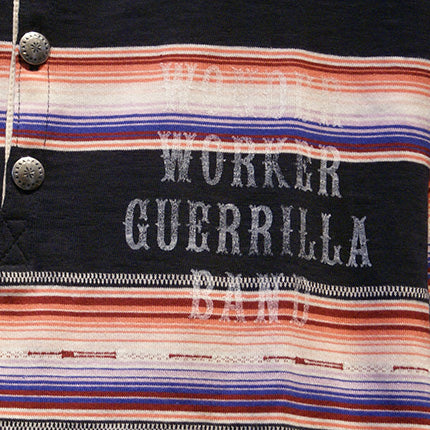 NATIVE BORDER 3/4 HENRY NECK TEE