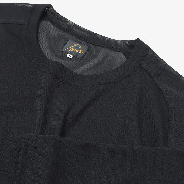 L/S U Neck Tee - Poly Mesh