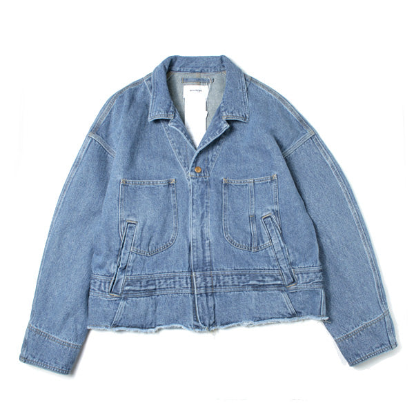 doublet silk denim blouson