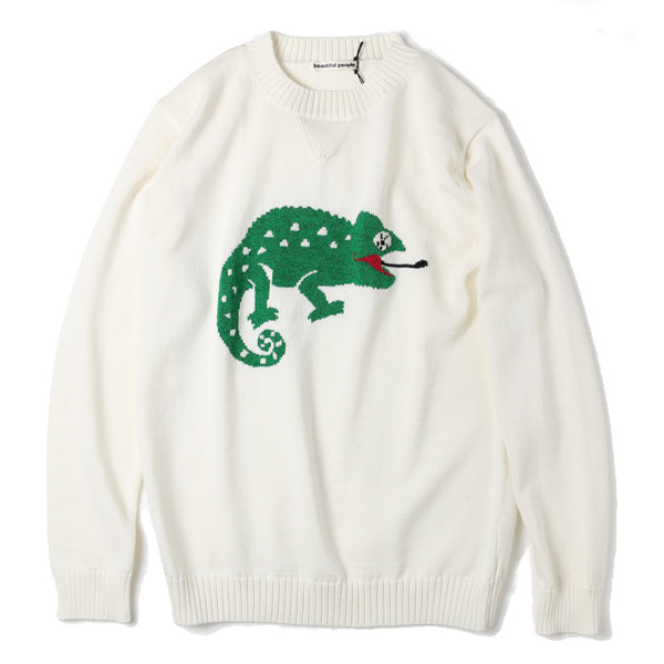 chameleon intersia pullover