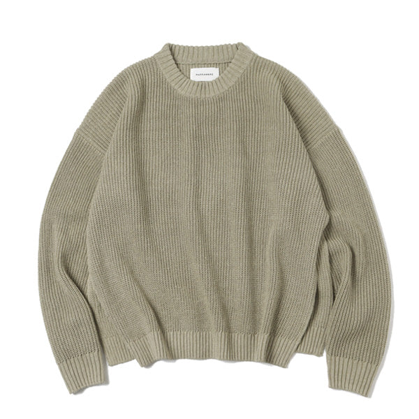 MOCK NECK PULL OVER ORGANIC COTTONxHEMPxPAPER YARN